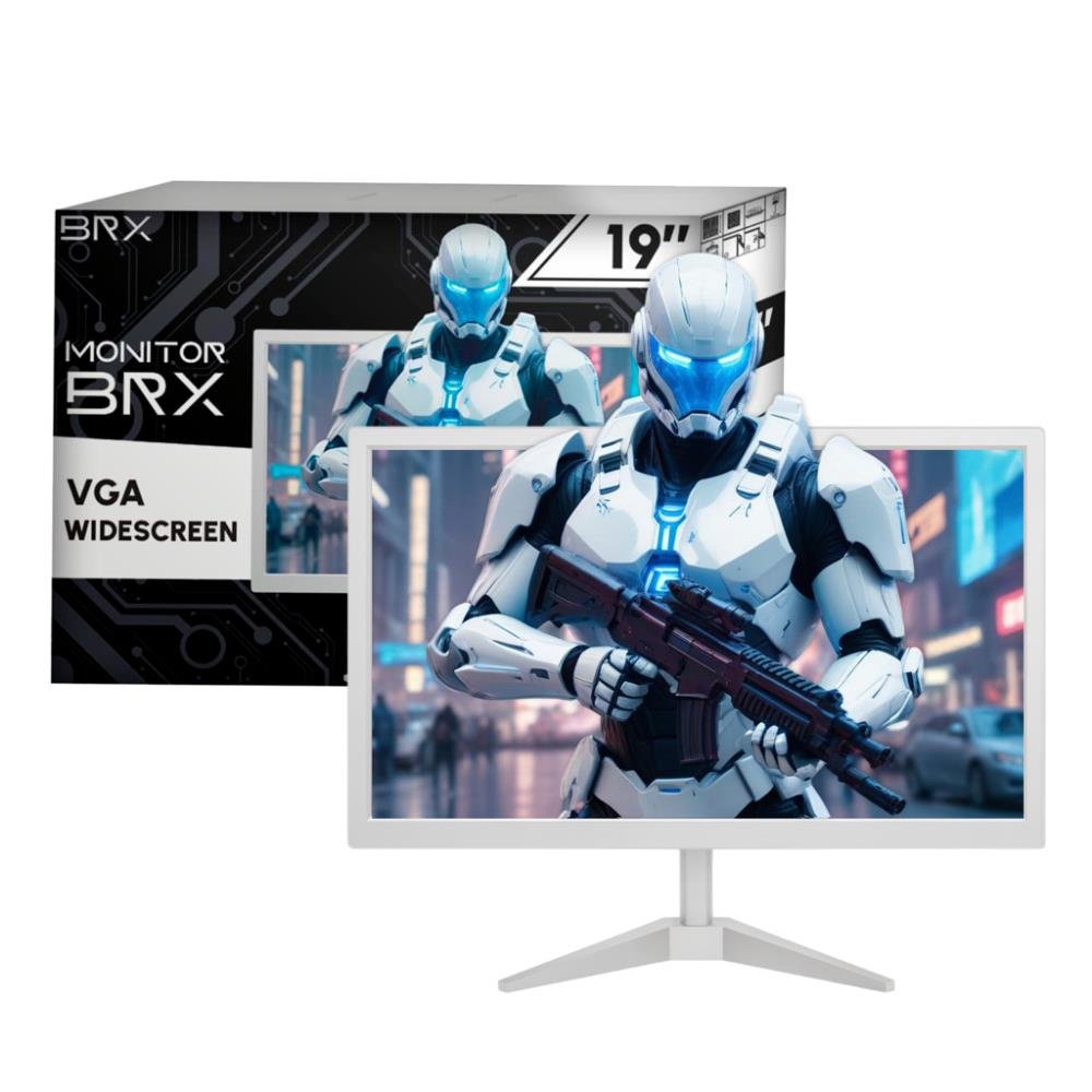 Monitor Brx Led 20" Hdmi+Vga - Cor Branco - Mbrx20Wh