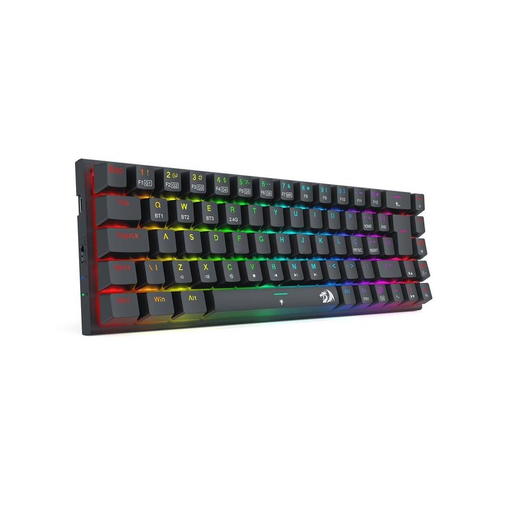 Teclado Gamer Mecanico Ryze Pro Rgb, Sem Fio, Bluetooth, Abnt2, Switch Redragon Marrom, K633rgb-Pro (Pt-Brown), Redragon