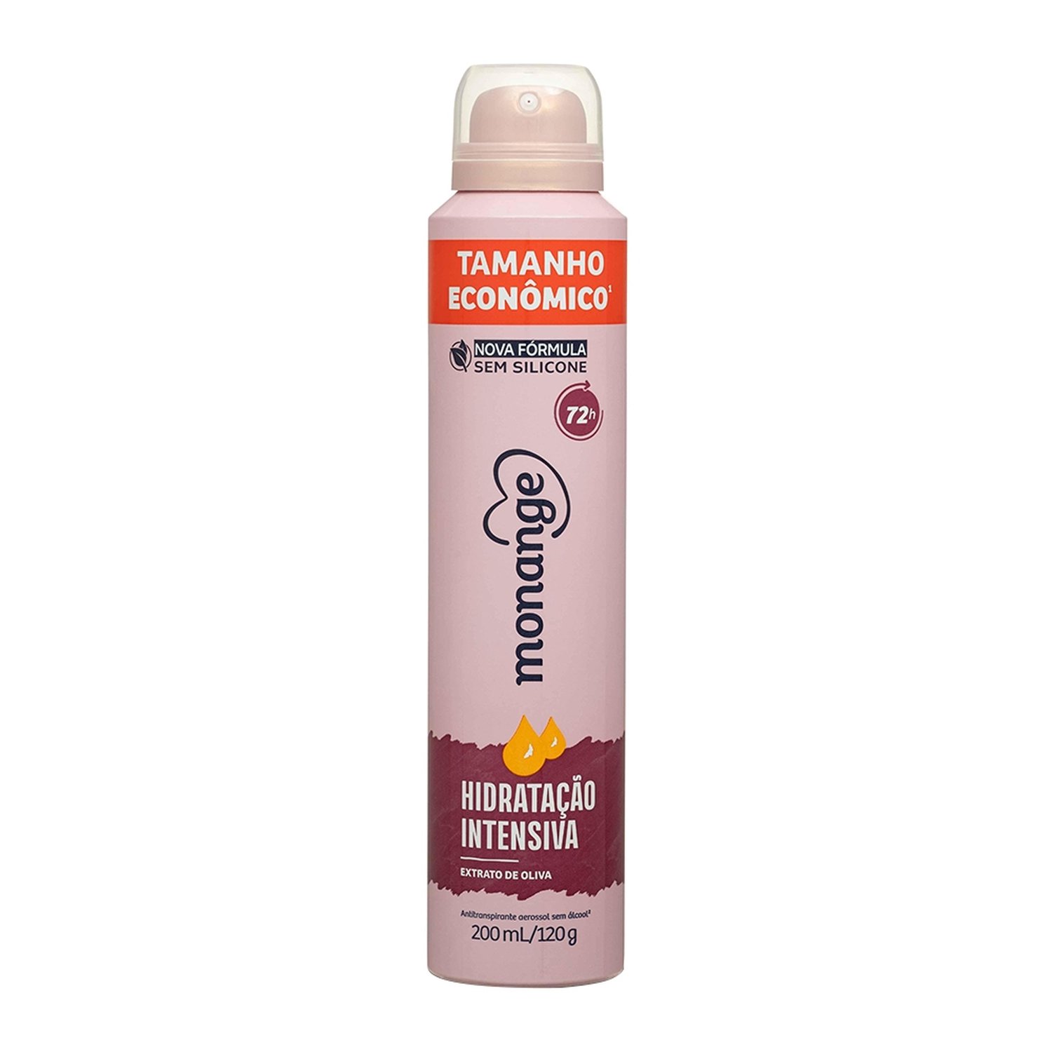 Desodorante Monange Aerossol Hidratação Intensiva Antitranspirante Feminino Tamanho Econômico 200ml