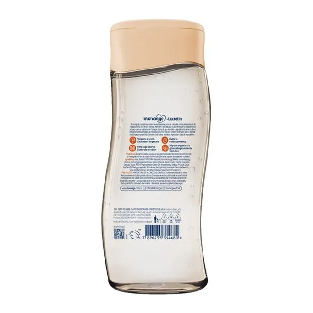 Sabonete Líquido Monange Lucretin Hidrata 200ml - Embalagem com 2 Unidades