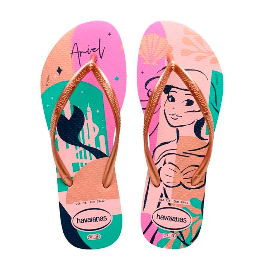 Havaianas Slim Princesas 4996 Rosa Peonia 35/36 Com 1 Par
