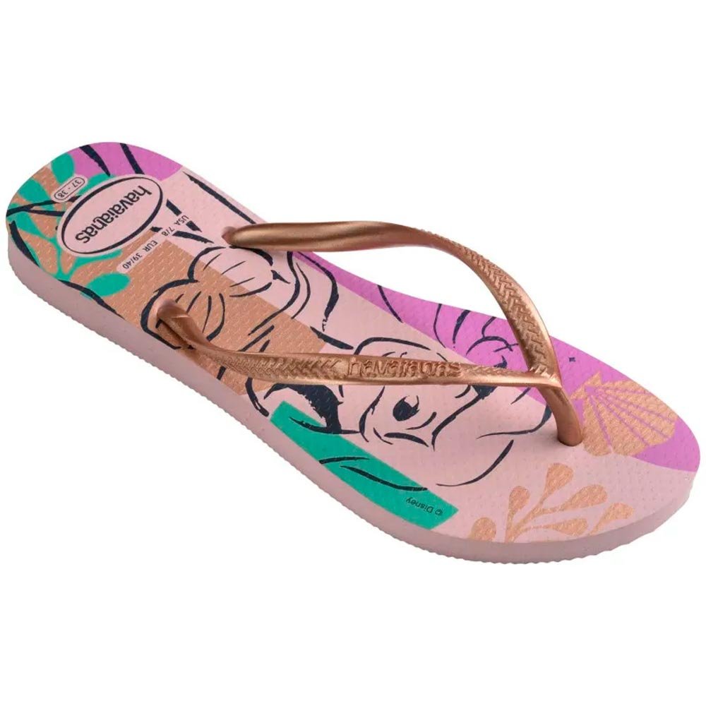 Havaianas Slim Princesas 4996 Rosa Peonia 35/36 Com 1 Par
