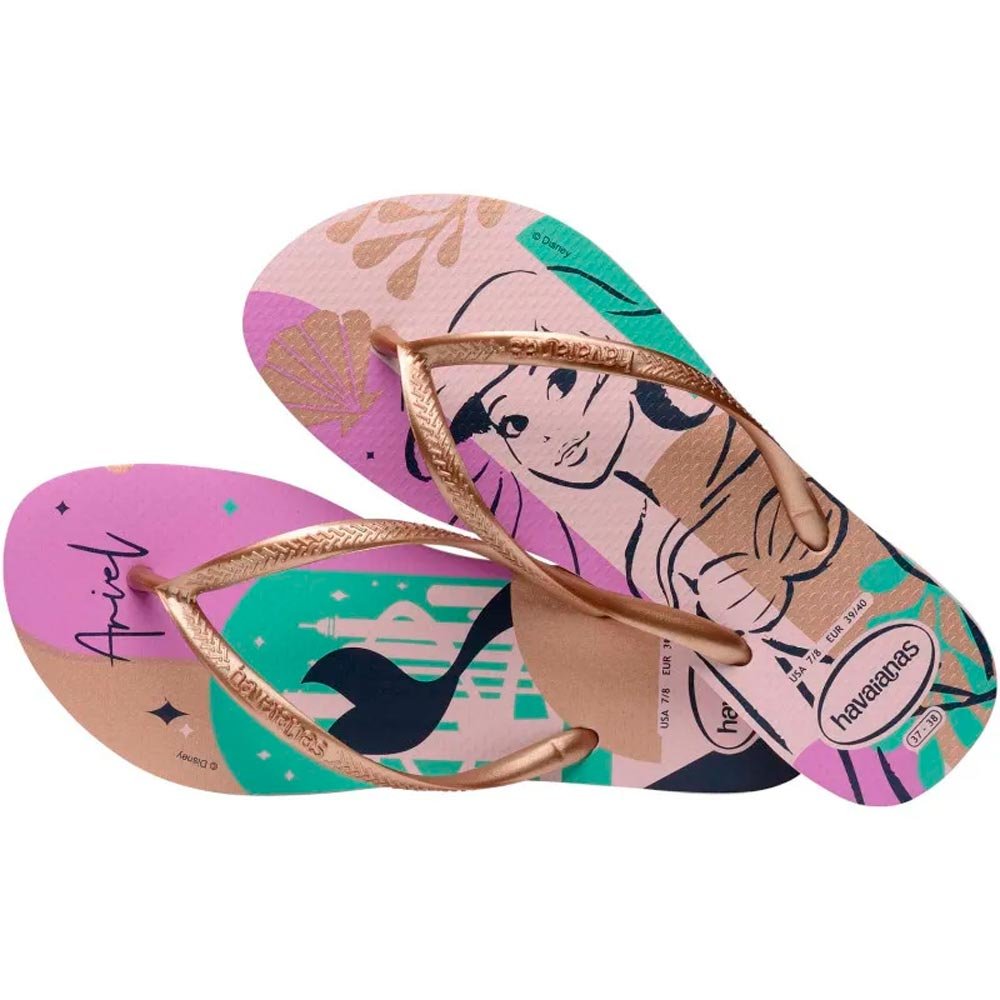 Havaianas Slim Princesas 4996 Rosa Peonia 35/36 Com 1 Par