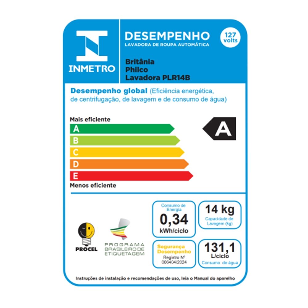 Máquina de Lavar Roupas 14Kg Philco PLR14B - Automática, Preto, 110V