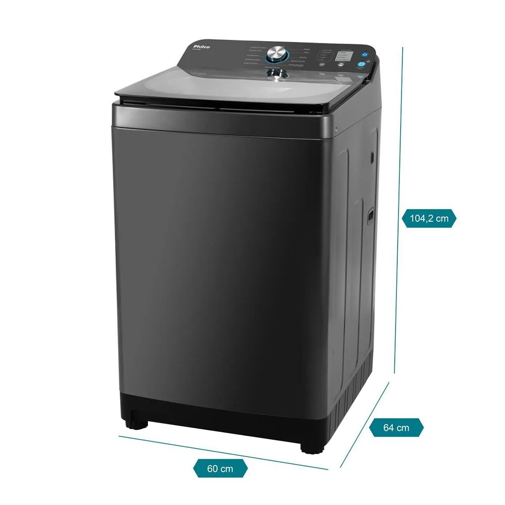 Máquina de Lavar Roupas 14Kg Philco PLR14B - Automática, Preto, 220V