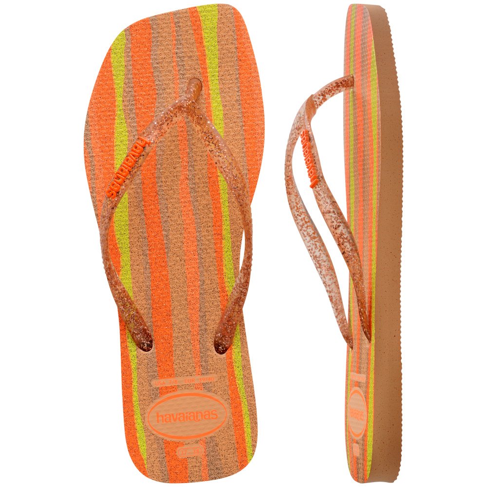 Havaianas Slim Square Folia 0027 Pessego 35/36 Com 1 Par