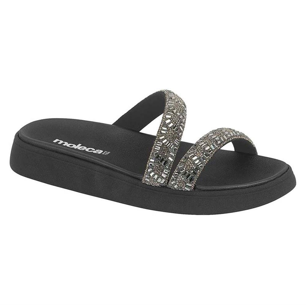 Tamanco Moleca 5469.139.29142.99977 Preto Black Diamond Grafite 34-39 Com 12 Pares