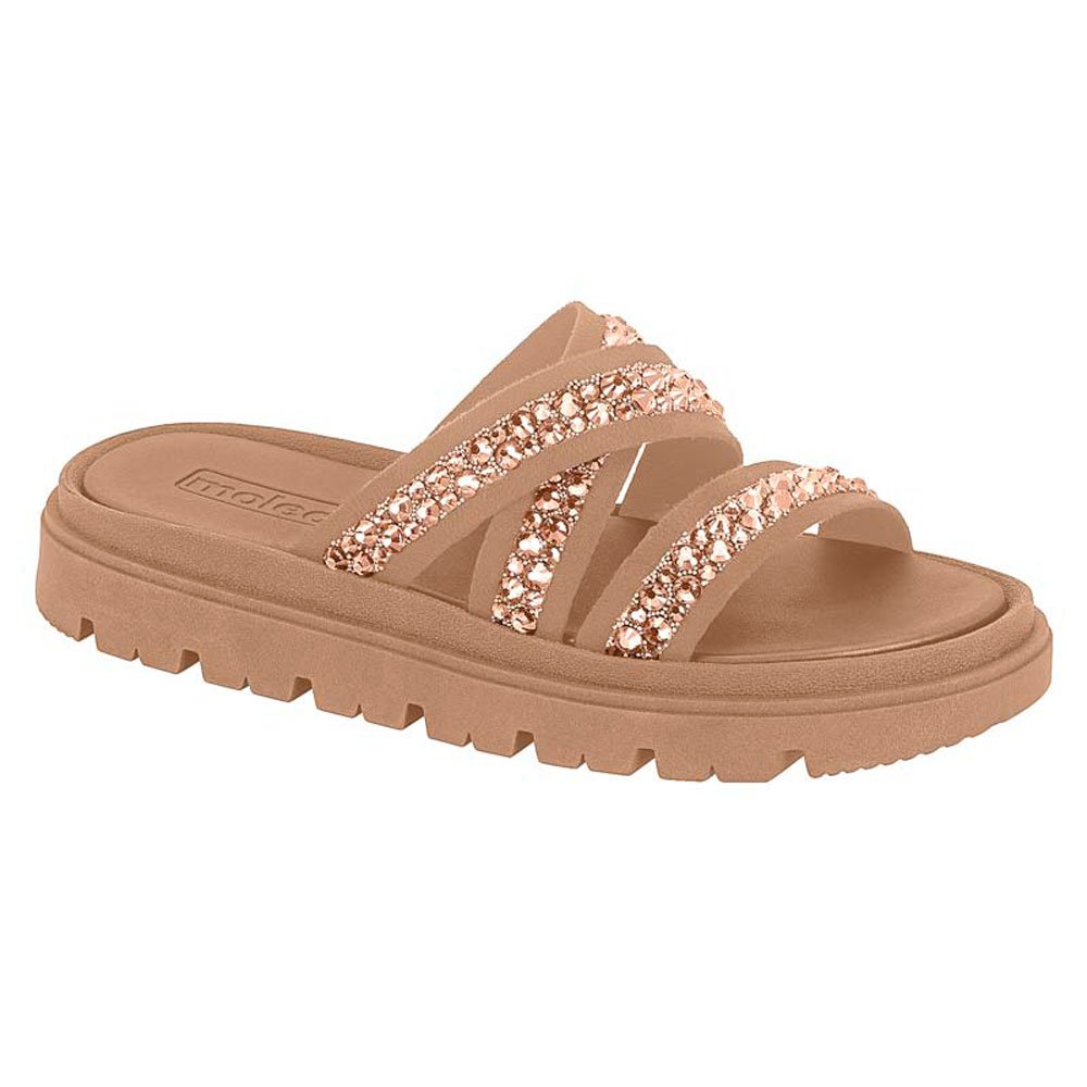 Tamanco Moleca 5504.108.29184.100855 Nude Light Peach Ouro Rsd 34-39 Com 12 Pares