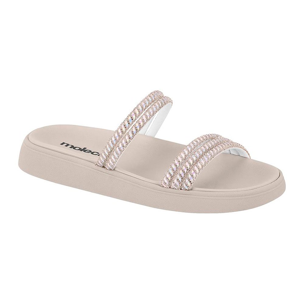 Sandalia Moleca 5469.135.28484.102673 Branco Prata Holografico 34-39 Com 12 Pares
