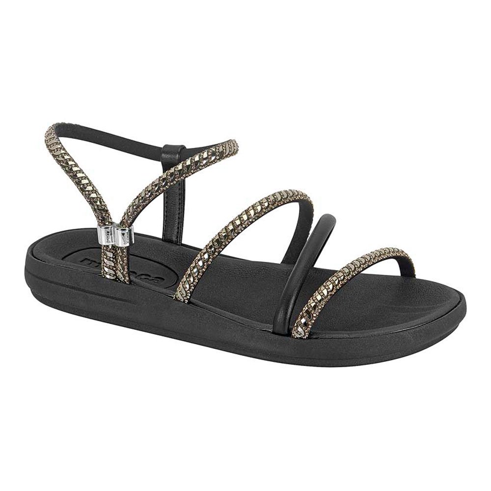 Sandalia Moleca 5525.104.28557.98250 Preto Black Diamond Grafite 34-39 Com 12 Pares