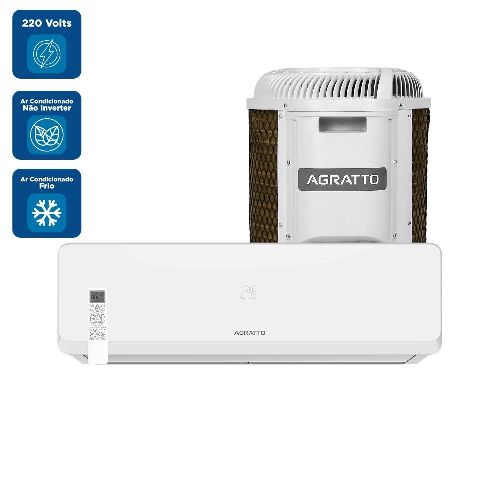 Ar Condicionado Split Hi Wall Agratto Fit 12000 BTU/h Frio FACST12F ¿ 220 Volts