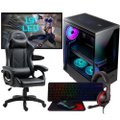 Computador Gamer Completo Intel Core i5 2ªG Memória 16GB SSD 120GB Placa de Vídeo 2GB com Monitor 20" Combo Cadeira Gamer Teclado Mouse Headset