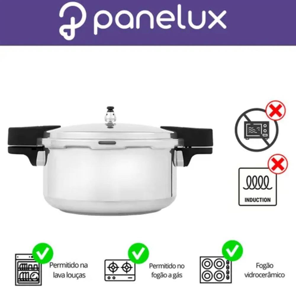 Panelux Panela de Pressão Fechamento Externo 15l Polida Classic Pro