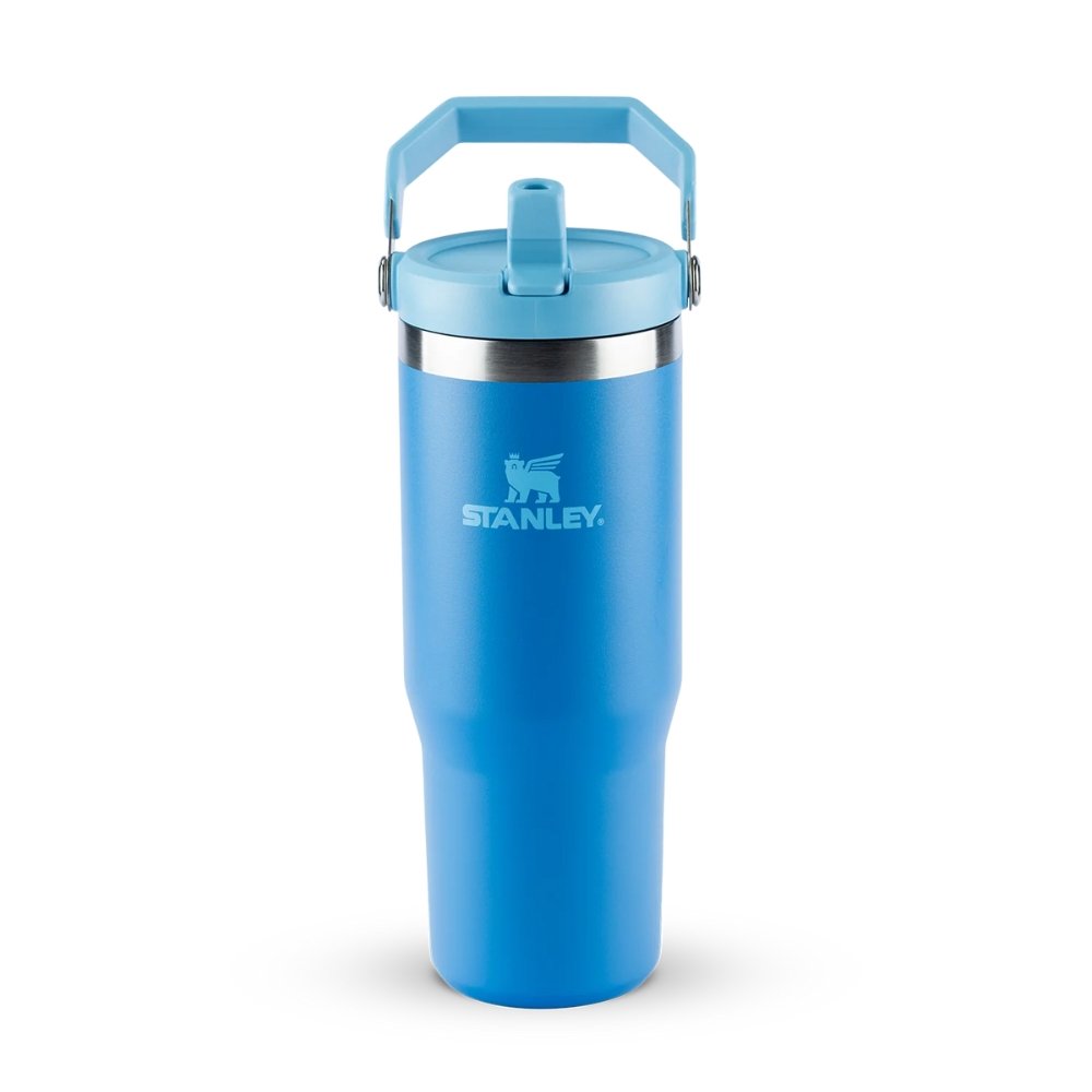 GARRAFA TUMBLER TÉRMICA STANLEY FLIP STRAW AZURE 887ML 8357