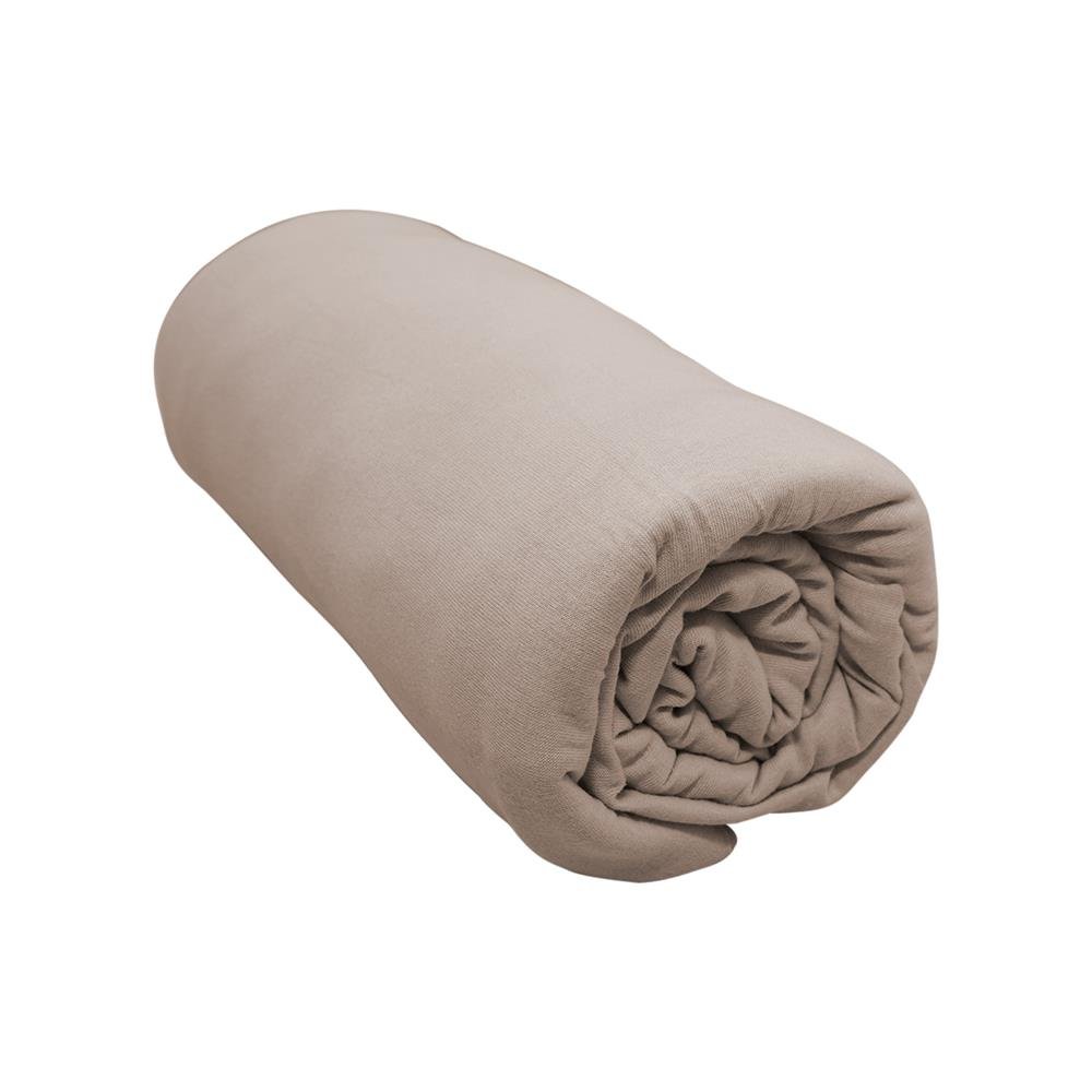 Lençol de Elástico 1 Peça Portallar Classic Cotton Cappucino King