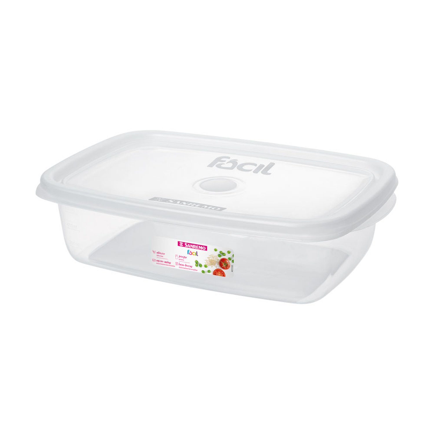 Pote Retangular Plastico Sanremo 785 ML