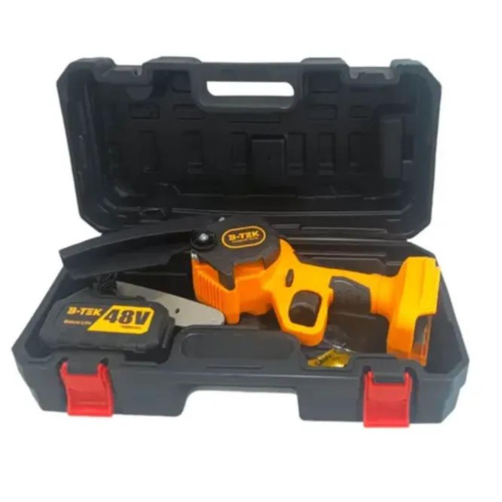 Mini Motoserra Eletrica Portátil A Bateria 10.000mAh Eletrosserra Sem Fio B-Tek/BM-DZ20 Para Poda de Árvores