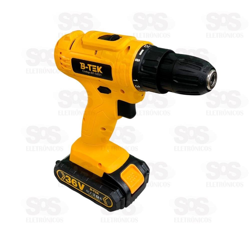 Furadeira Parafusadeira Sem Fio 36v B-TEK Modelo BT-DZ01