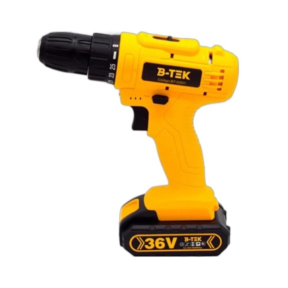 Furadeira Parafusadeira Sem Fio 36v B-TEK Modelo BT-DZ01