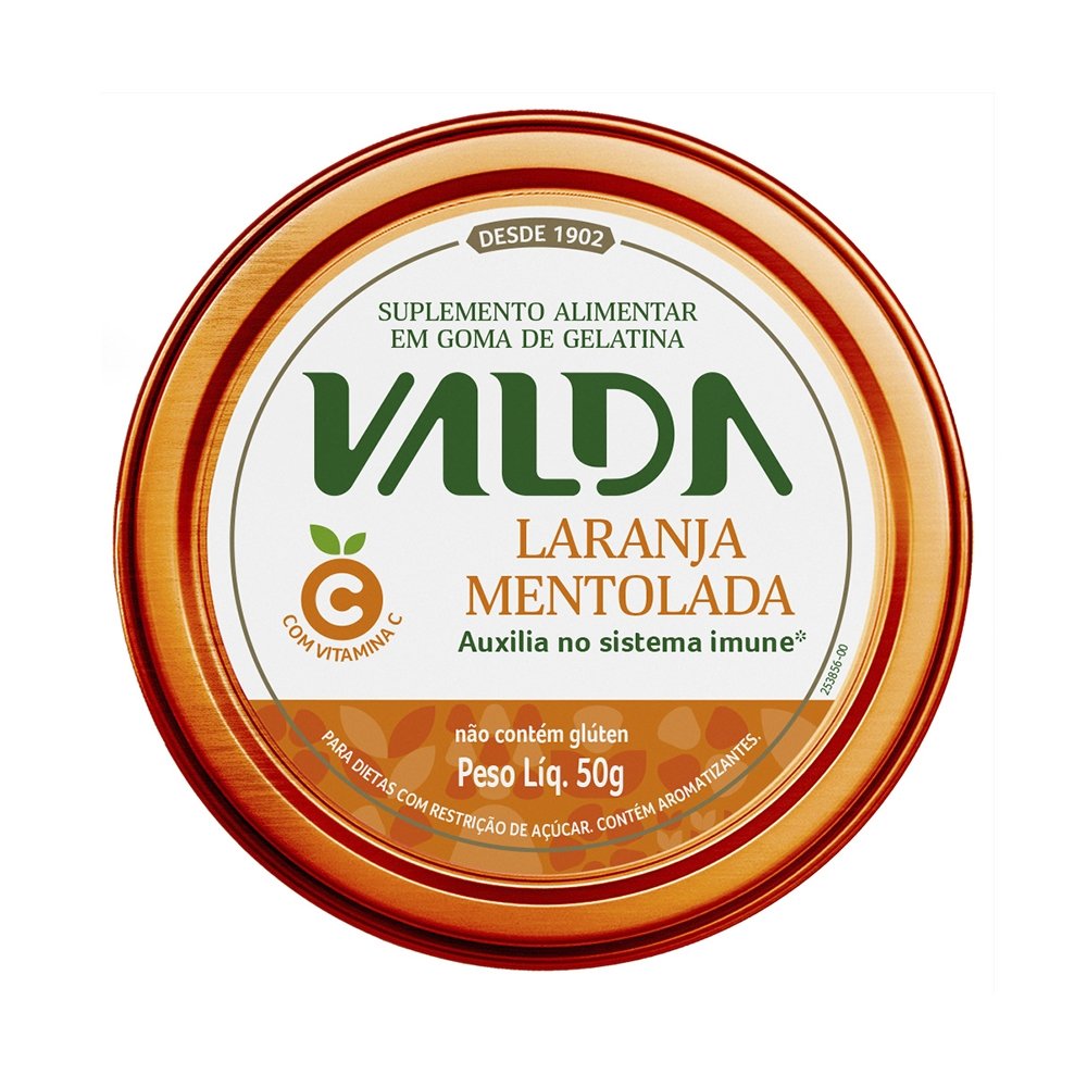 Pastilha Valda Vitamina C Lata 50g - Embalagem com 10 Unidades