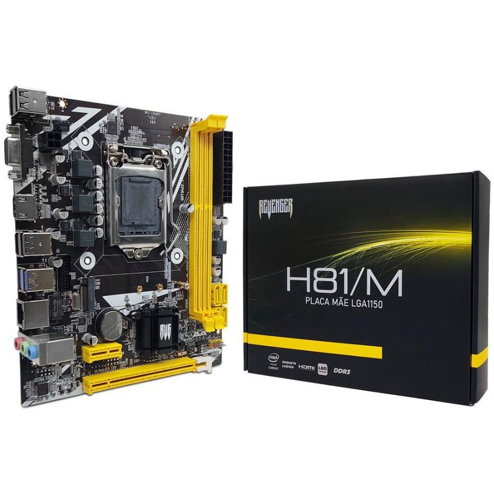 Placa Mãe Revenger H81 1150 H81 Ddr3 G-h81/m Knup