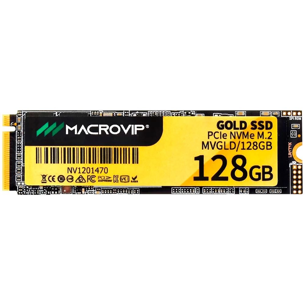 SSD Macrovip 128GB M.2 Gold NVMe PCIe MVGLD/128GB