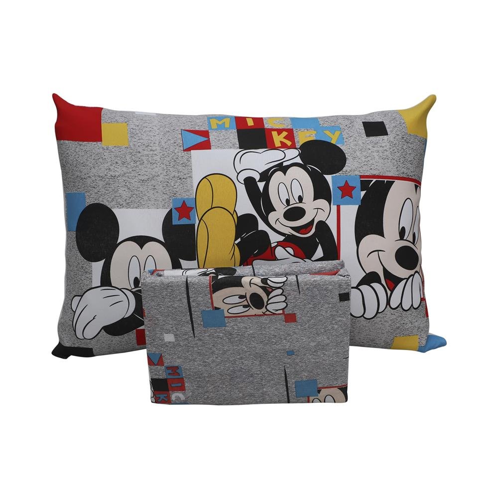 Jogo de Lençol 2 Peças Portallar Disney Retrato Do Mickey Solteiro