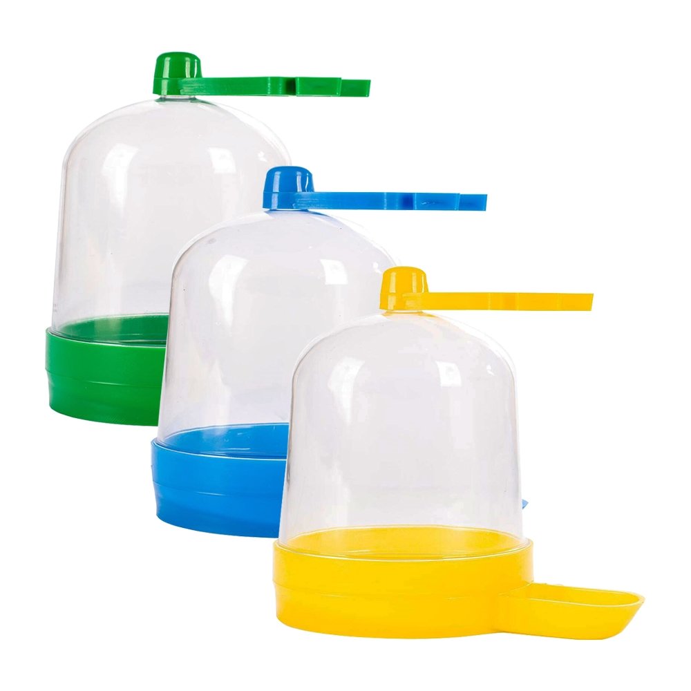 Bebedouro para Sabiá Jel Plast Cores Mistas 250ml - Embalagem com 12 Unidades (SORTIDO)
