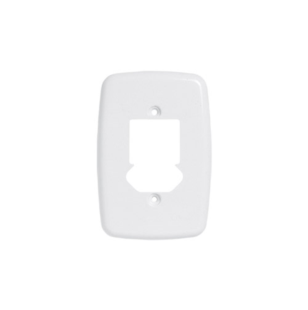 Placa 4X2 Para 2 Interruptores + Tomada Hexagonal Ideale Branca
