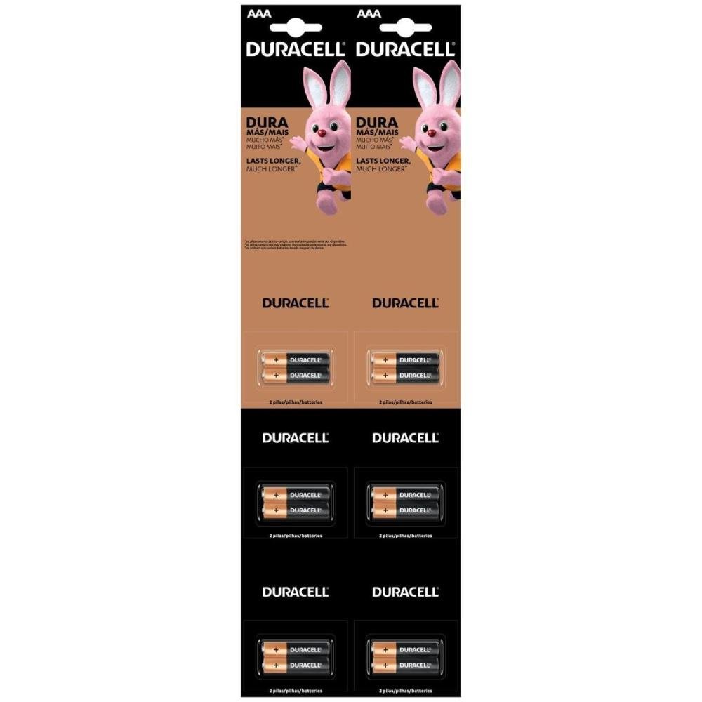 Pilha Alcalina 1,5v AAA MN2400 Duracell - Blister com 12 pilhas