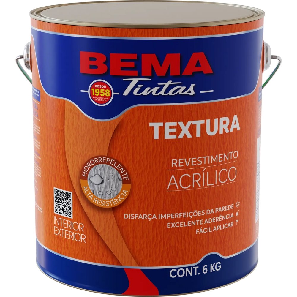 Textura Acrílica Natural Galão 3,6L 6Kg Bema