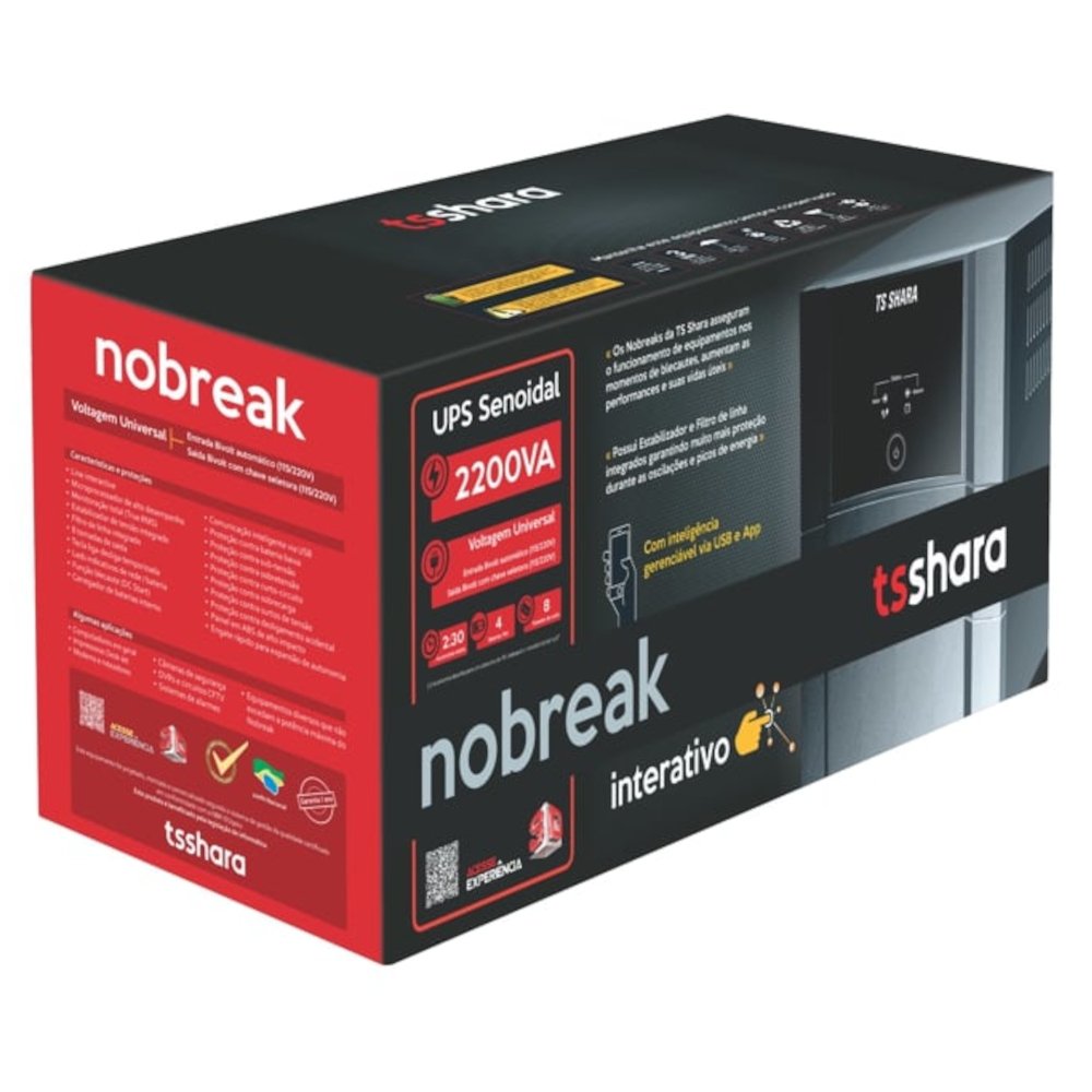 Nobreak TS Shara UPS Senoidal Universal 2200VA Bivolt - 4222
