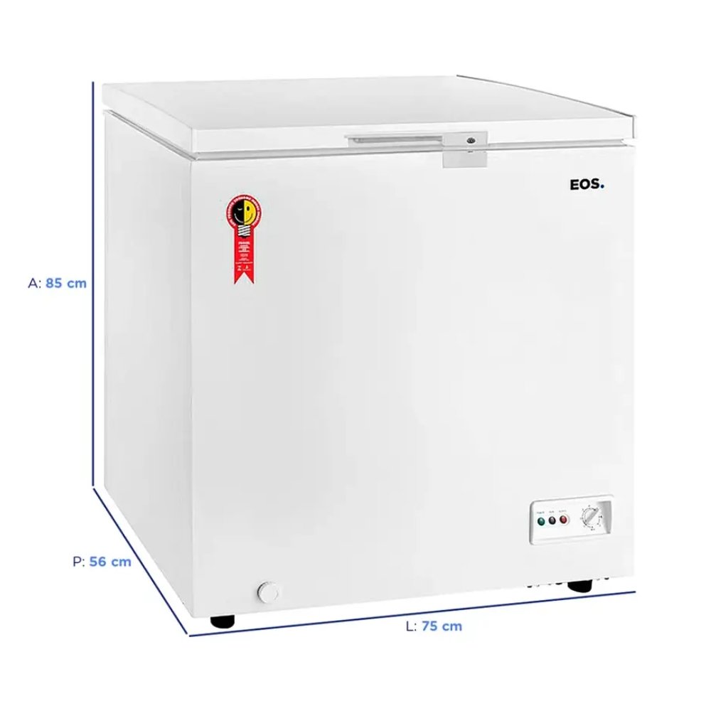 Freezer EOS 142L 1 Porta Horizontal Eco Gelo EFH150X B15916 - Branco