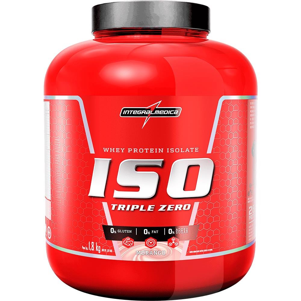 Iso Triple Zero Morango - Pote 1.8kg