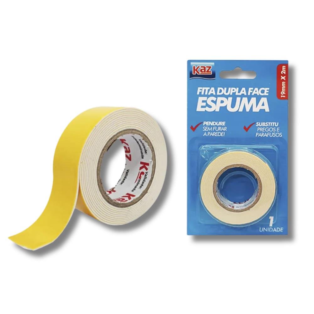 Fita Dupla Face Espuma 19x2 Pacote Com 6 Unidades