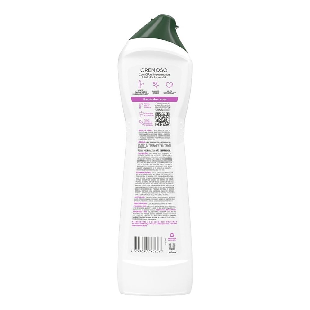 Limpador Cif Cremoso Multiuso Floral Rosas e Jasmim 450ml