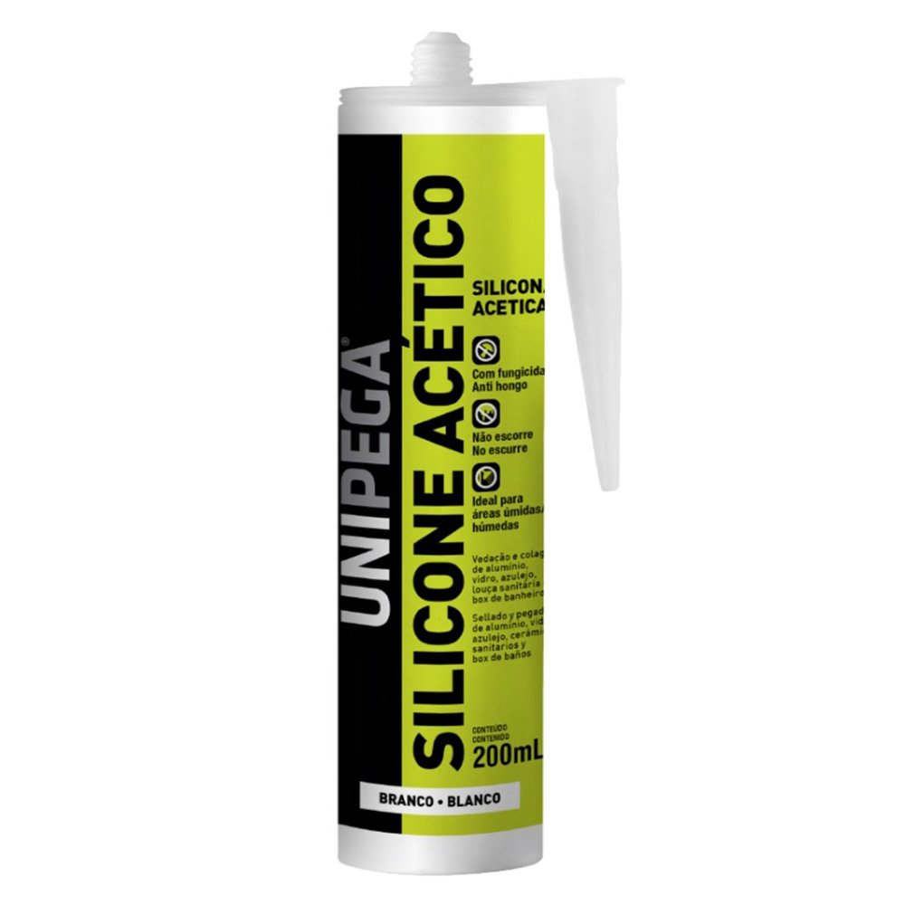 Silicone Acético Unipega Branco 200ml