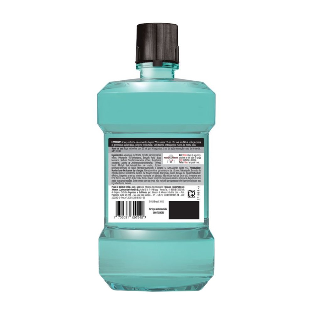 Enxaguante Bucal Listerine, Cool Mint Refrescância Intensa, 1 Litro