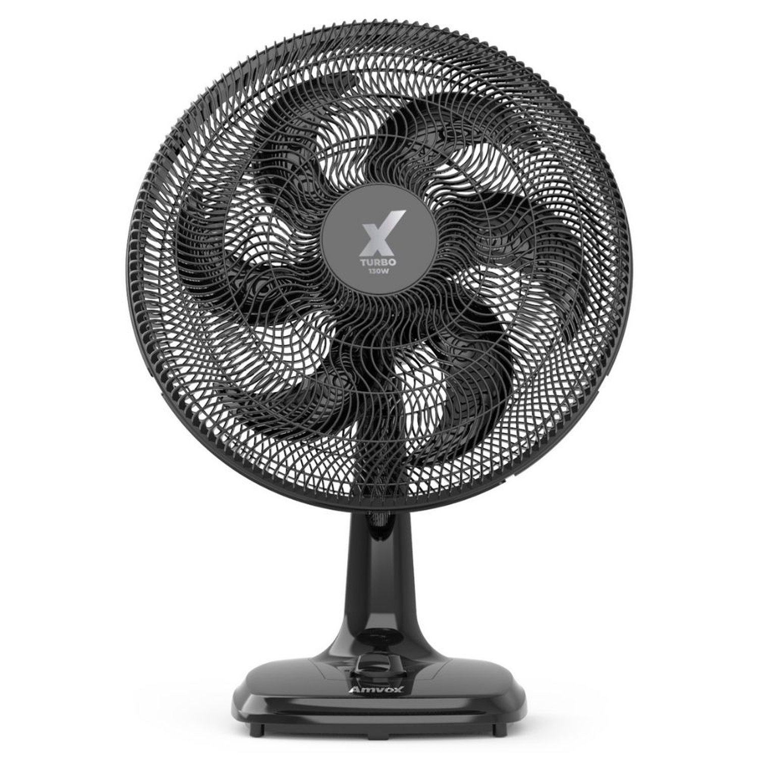 Ventilador de Mesa 50cm Amvox AMV4126 - Turbo, 6 Pás, 3 Velocidades, Preto, 110V