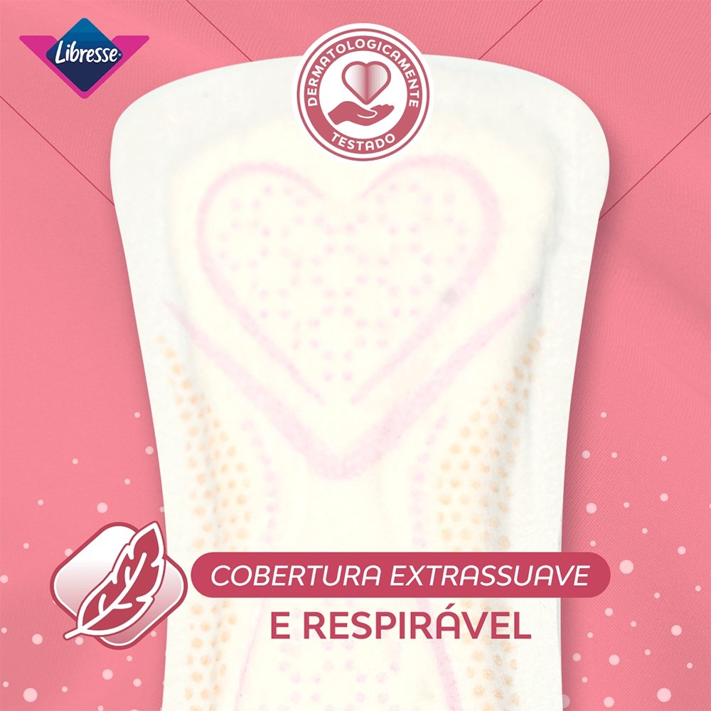 Absorvente Libresse Protetor Diário Dermasoft Longo sem Abas - Embalagem com 40 Unidades