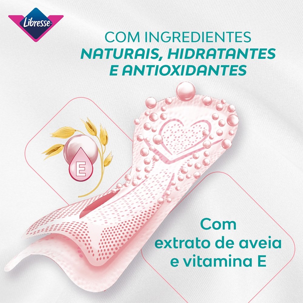Absorvente Libresse Protetor Diário Dermasoft Longo sem Abas - Embalagem com 40 Unidades