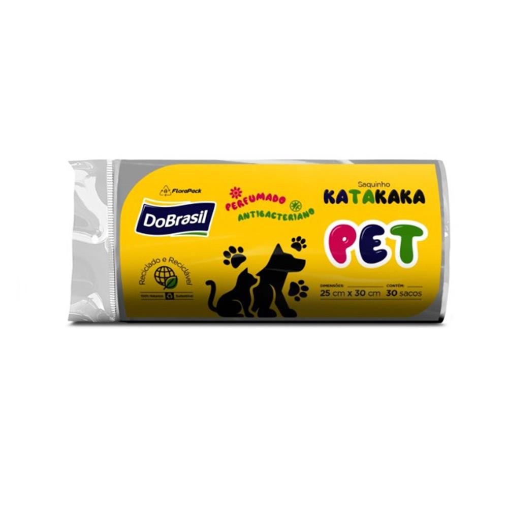 Saco Lixo Branco Rolo Com 30 Saquinhos Perfumados Para Pet Dobrasil - Fardo Com 30 Rolinhos