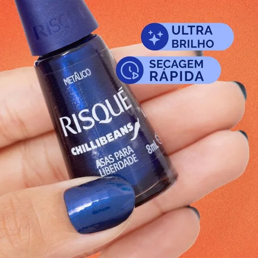 Esmalte Risqué Metálico Chilli Beans Asas para a Liberdade Avulso 8ml