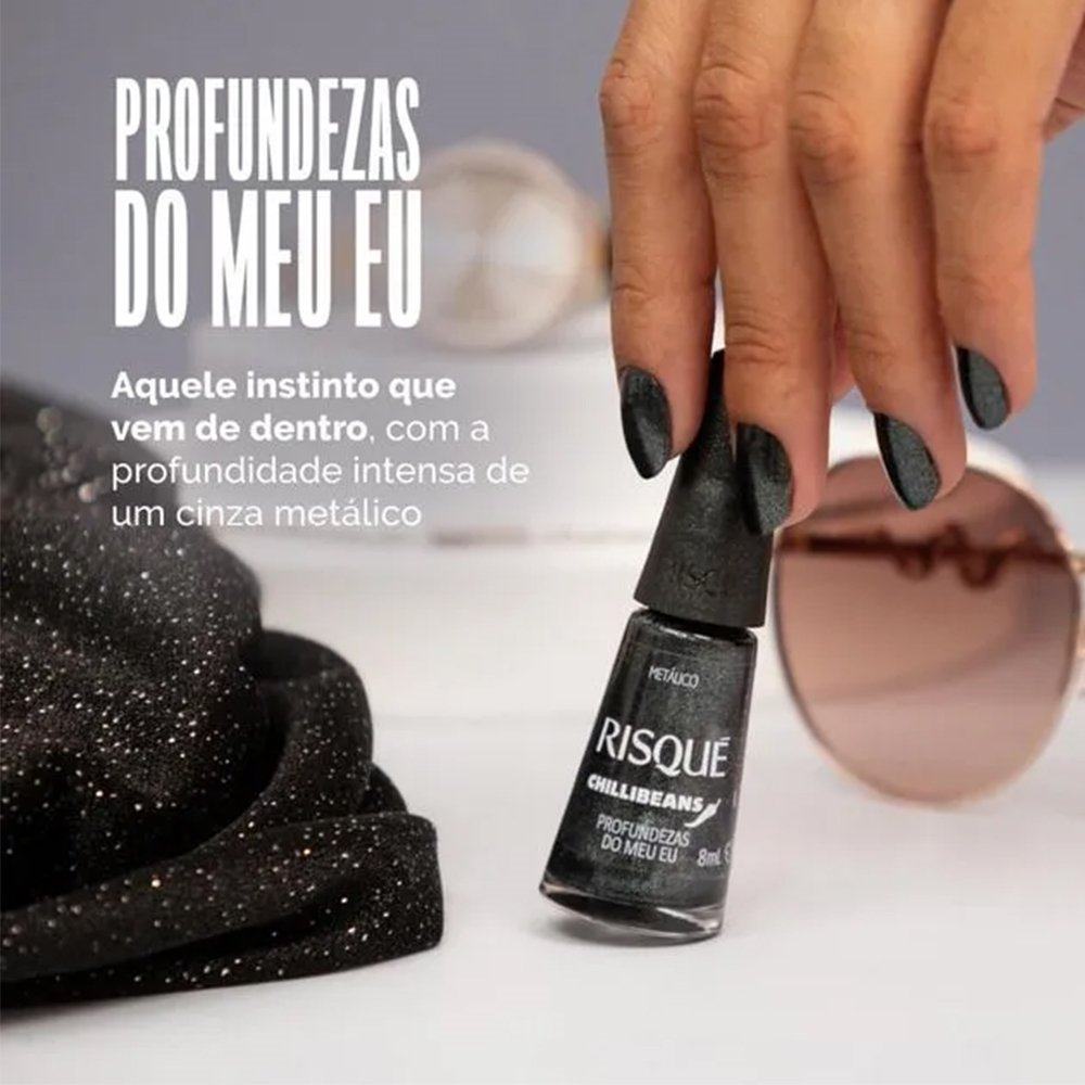 Esmalte Risqué Metálico Profundezas do Meu Eu Chilli Beans Avulso 8ml