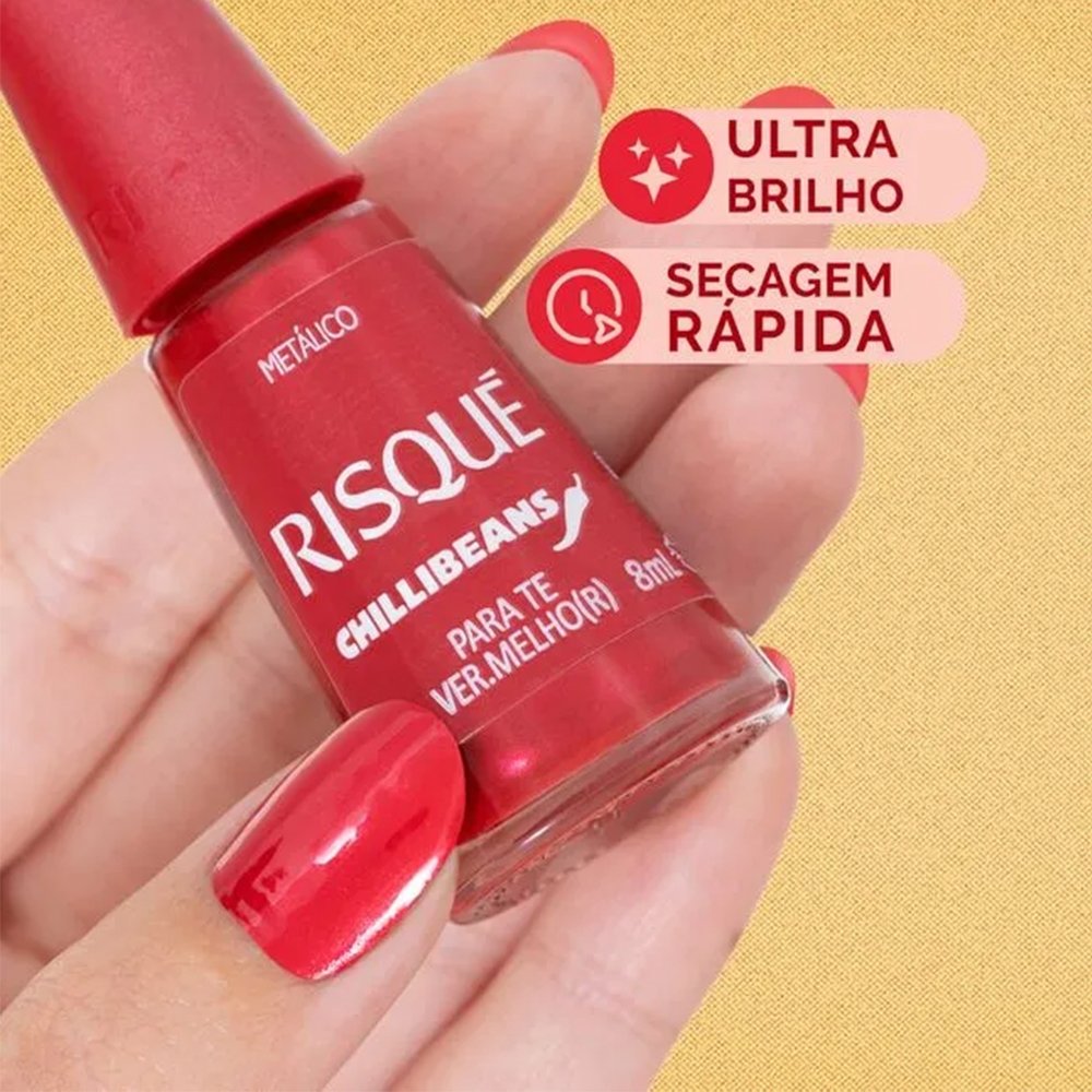 Esmalte Risqué Metálico Pra Te Ver Melhor Chilli Beans Avulso 8ml