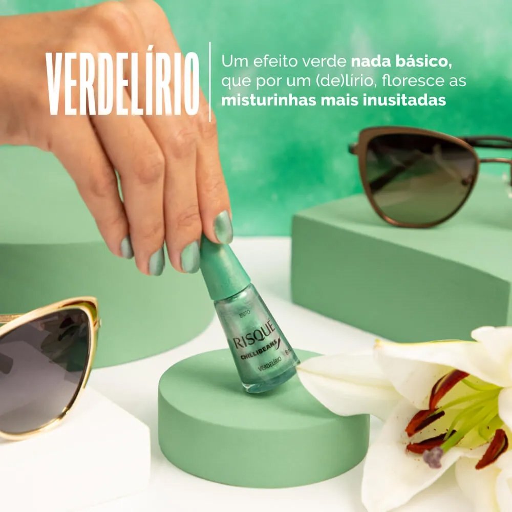 Esmalte Risqué Efeitos Verdelírio Chilli Beans Blister 8ml