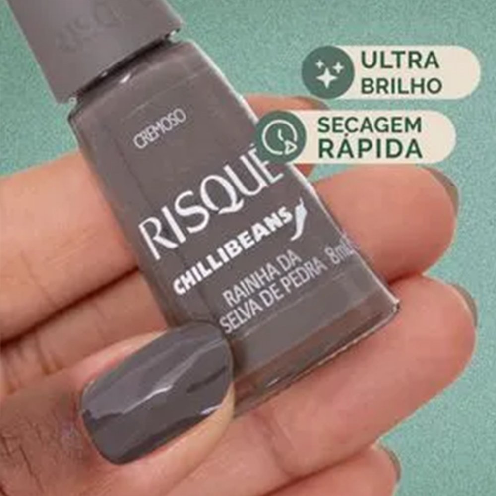 Esmalte Risqué Cremoso Rainha da Selva de Pedra Blister 8ml
