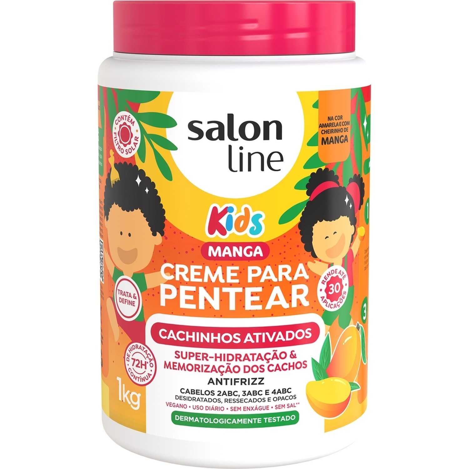 Creme para Pentear Salon Line Kids Cachinhos Ativados Manga 1Kg