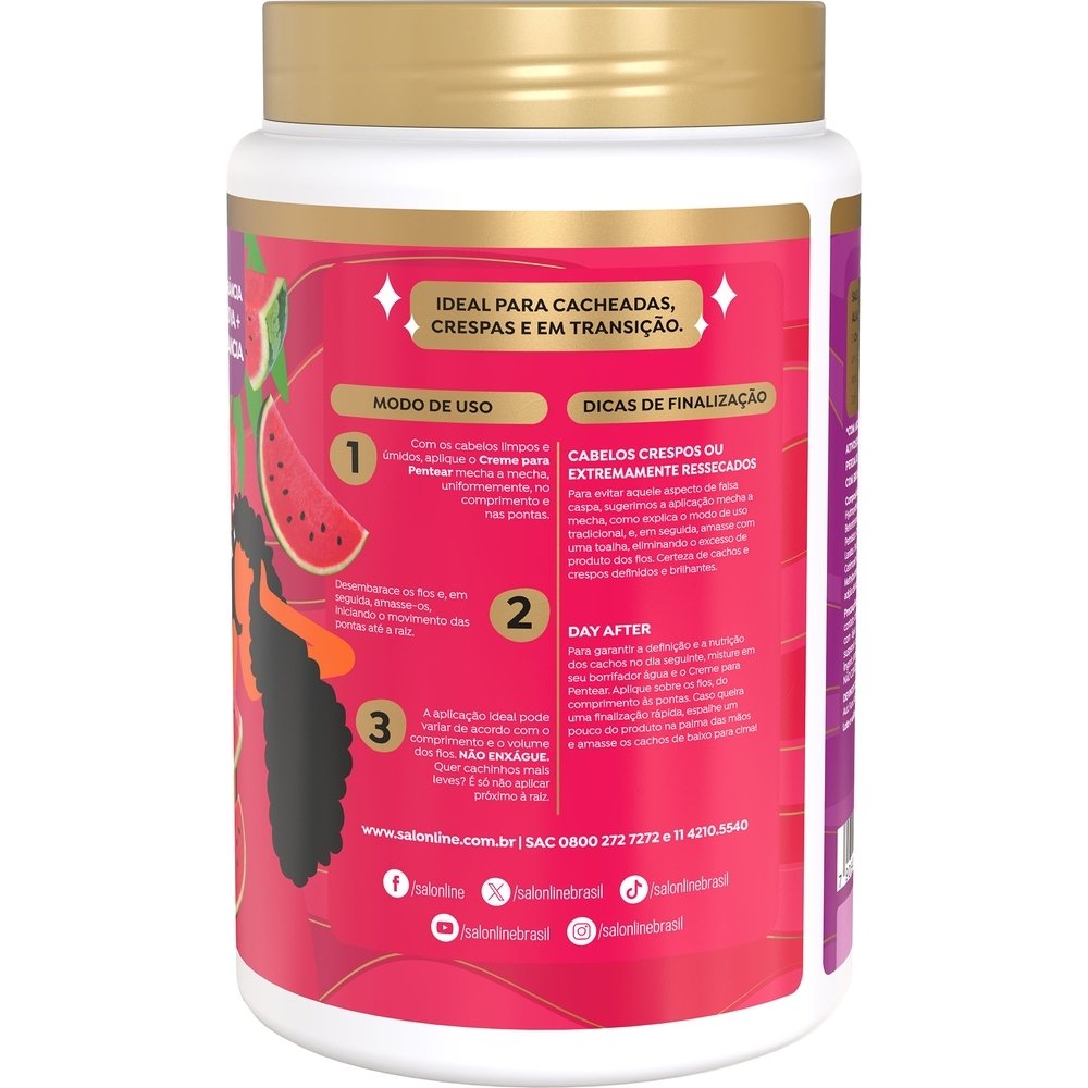 Creme para Pentear Salon Line Uva + Melancia - Óleo Extraordinário 1Kg