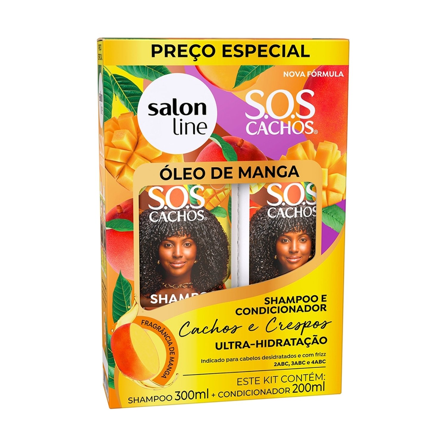 Shampoo 300ml + Condicionador Salon Line Sos Oleo De Manga 200ml